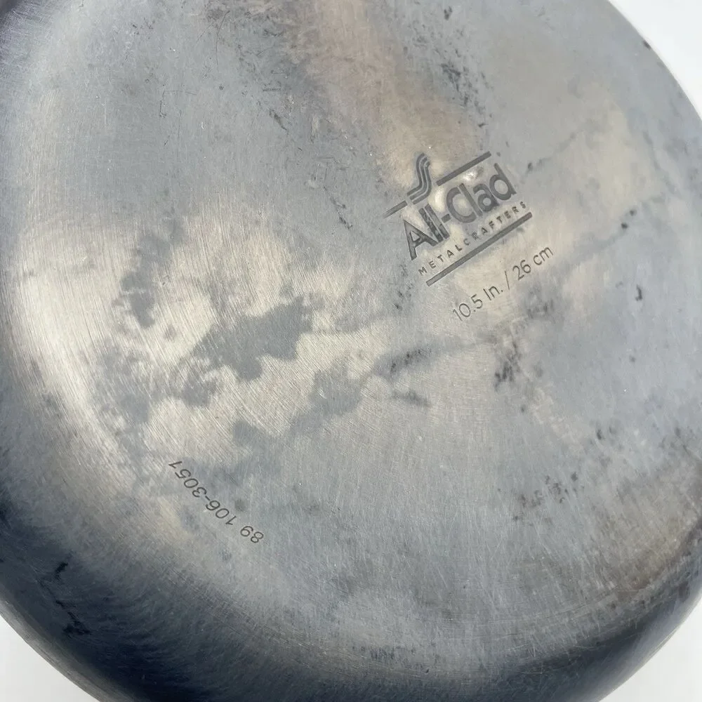 All Clad Metal Crafters 10.5 Inch Pan Black Frying Skillet